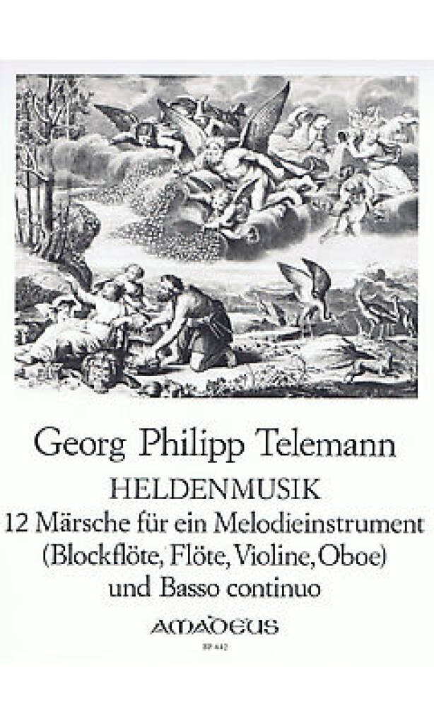 Telemann- Heldenmusik 12 Marches for Flute and Basso Continuo