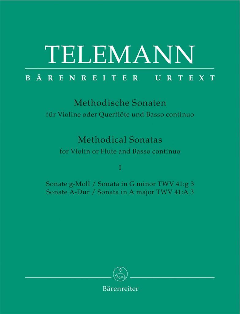 Telemann- Methodical Sonatas for Flute and Basso Continuo (Barenreiter)