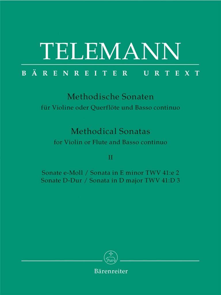 Telemann- Methodical Sonatas for Flute and Basso Continuo (Barenreiter)