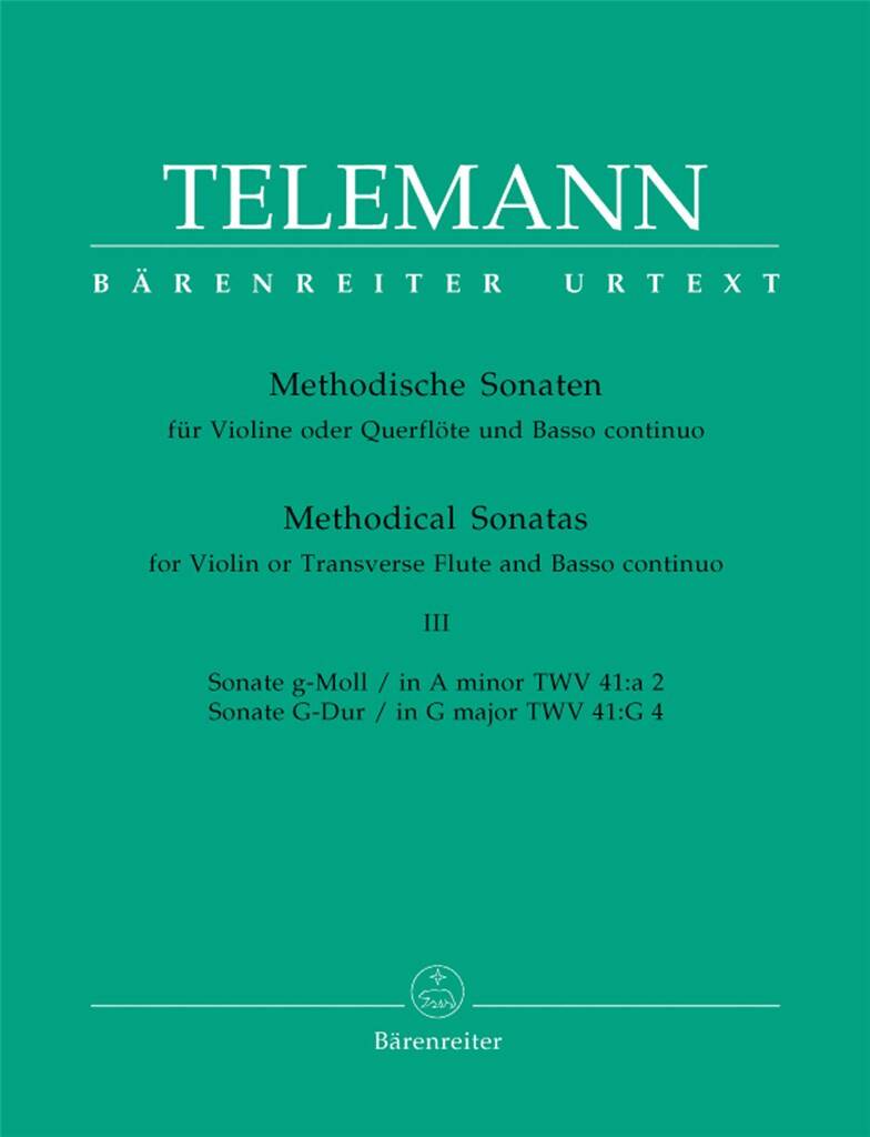 Telemann- Methodical Sonatas for Flute and Basso Continuo (Barenreiter)