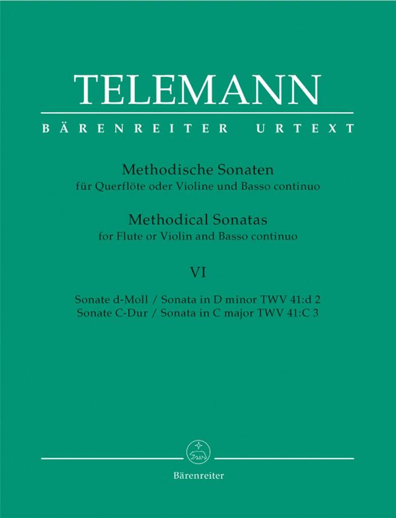 Telemann- Methodical Sonatas for Flute and Basso Continuo (Barenreiter)