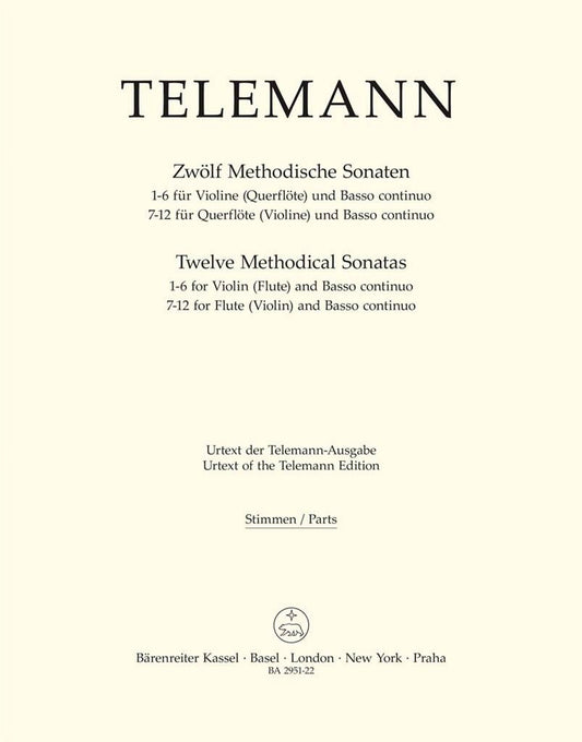 Telemann- Twelve Methodical Sonatas Full Score