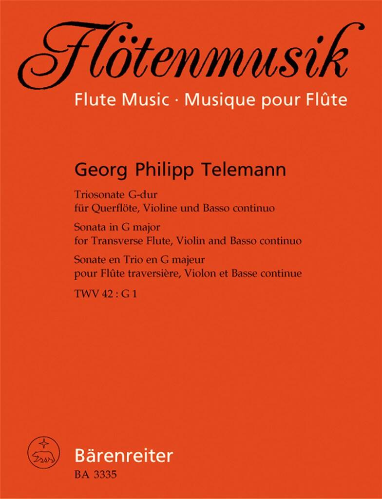 Telemann- Trio Sonata in G TWV42:G1 for Violin, Flute and Basso Continuo