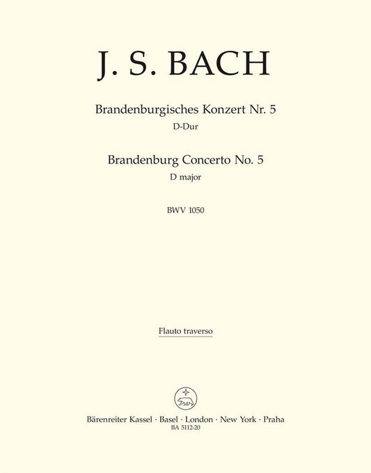 Bach Brandenburg Concerto No 5 BWV1050 Flute part