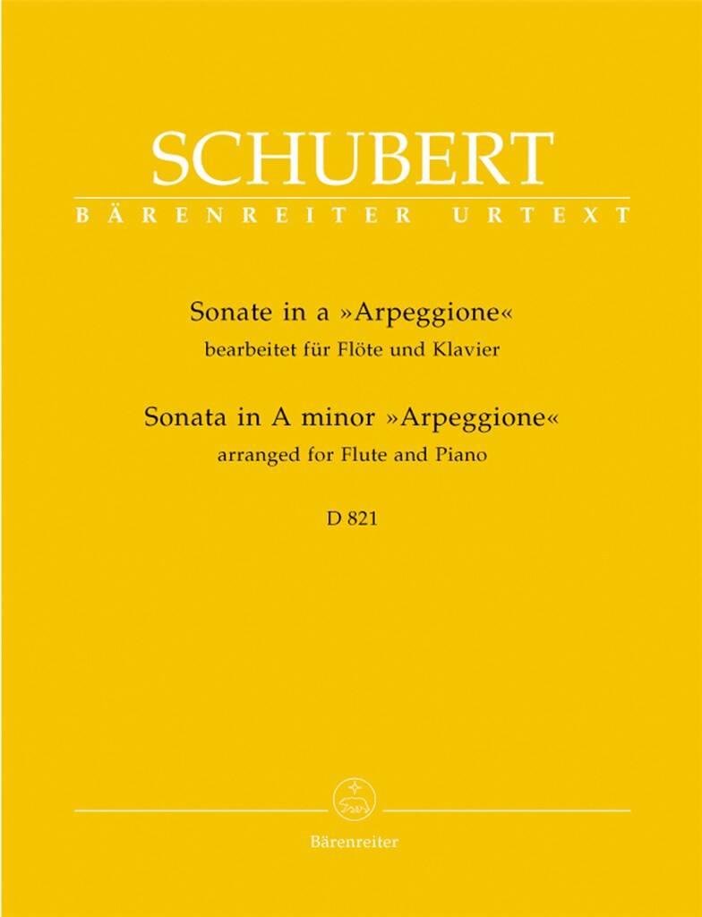 Schubert- Sonata (Per Arpeggione) in A Minor D821 for Flute and Piano (Barenreiter)