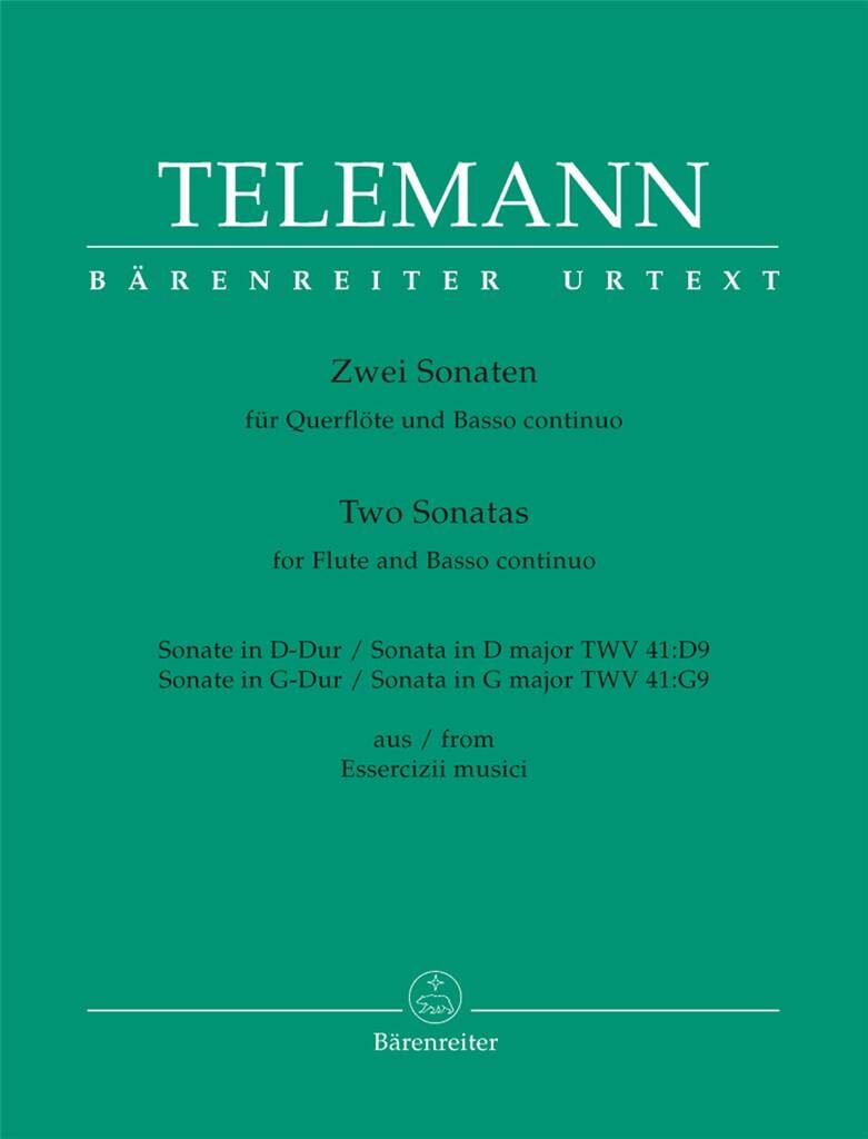 Telemann- Two Sonatas D and G From Essercizii Musici for Flute and Basso Continuo