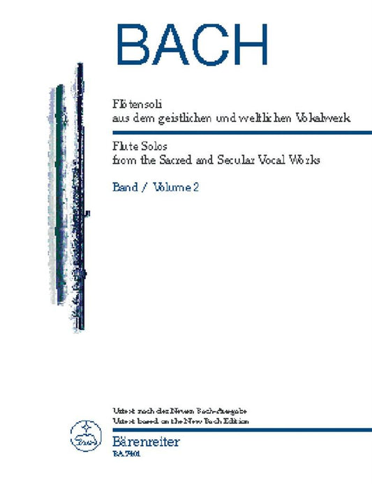 JS Bach Flute Solos From Sacred and Secular Works Volume 2