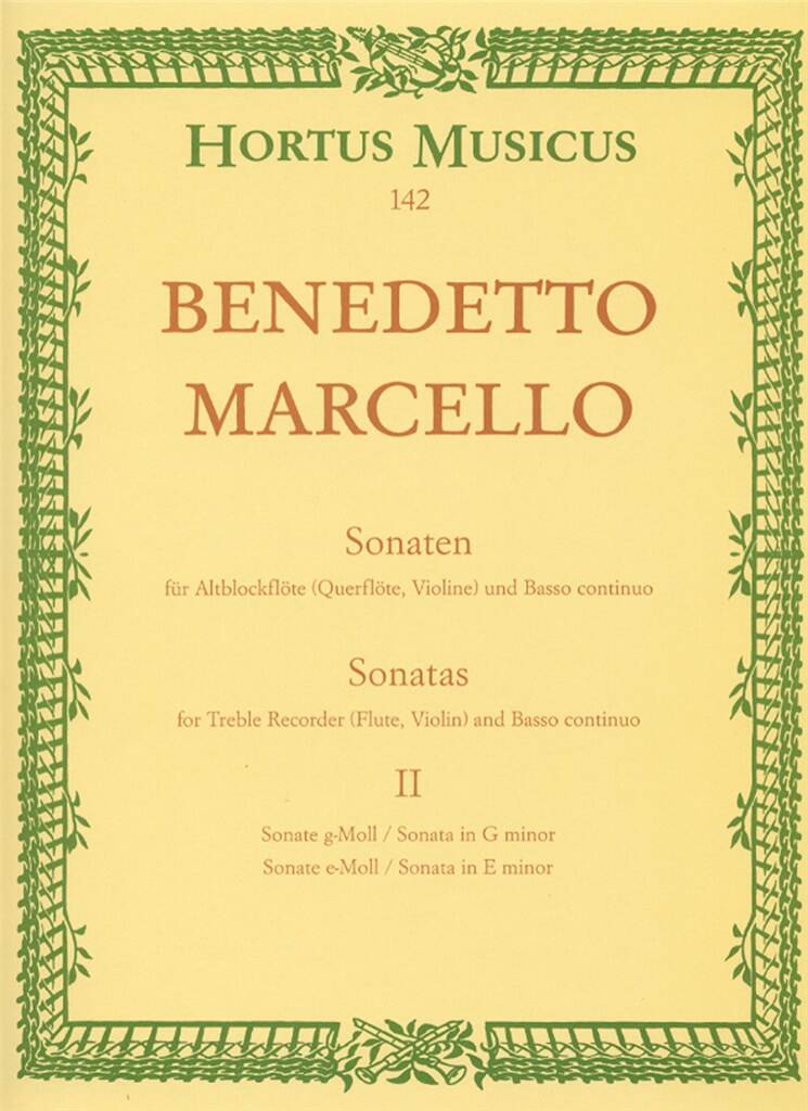 Marcello- Sonatas in G minor and E minor for Flute and Basso Continuo
