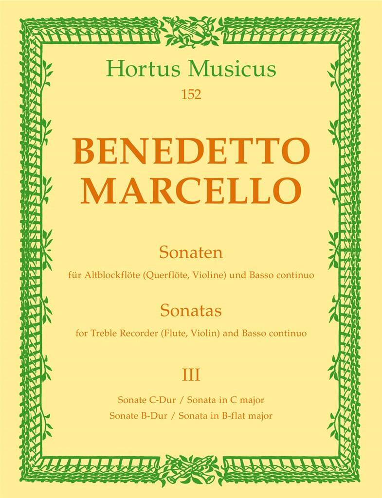 Marcello- Sonatas in C and Bb for Flute and Basso Continuo