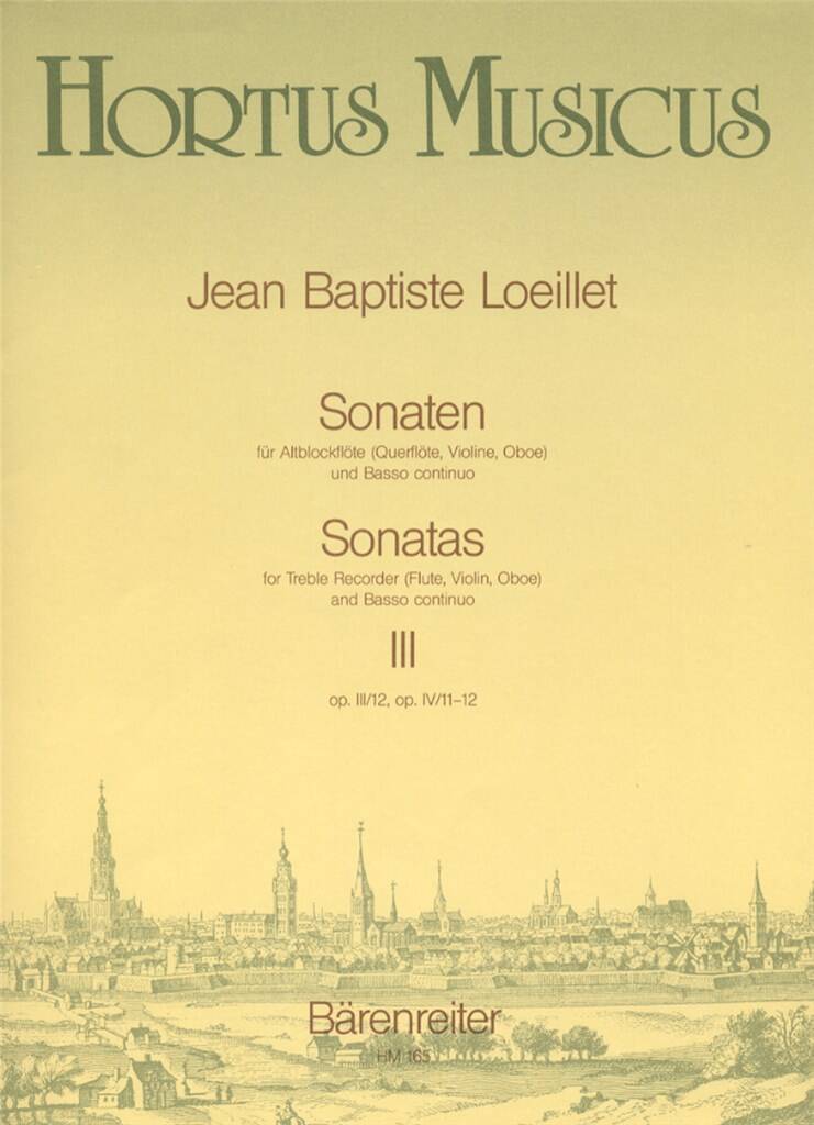 Loeillet- Sonatas Op.3 No.12 and Op.4 Nos.11-12 for Flute and Basso Continuo