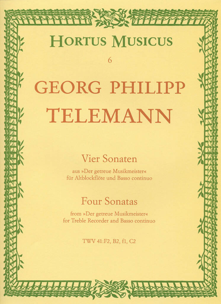 Telemann- Four Sonatas for Flute and Basso Continuo