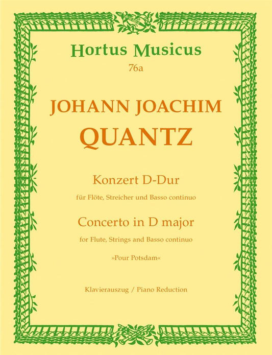 Quantz- Concerto in D QV 5:41 for Flute and Piano (Hortus)