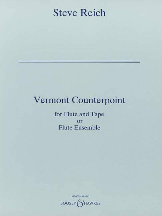 Reich- Vermont Counterpoint for Flute and Tape or Flute Ensemble