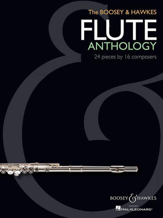 Boosey & Hawkes Flute Anthology cover with flute illustration on a black background