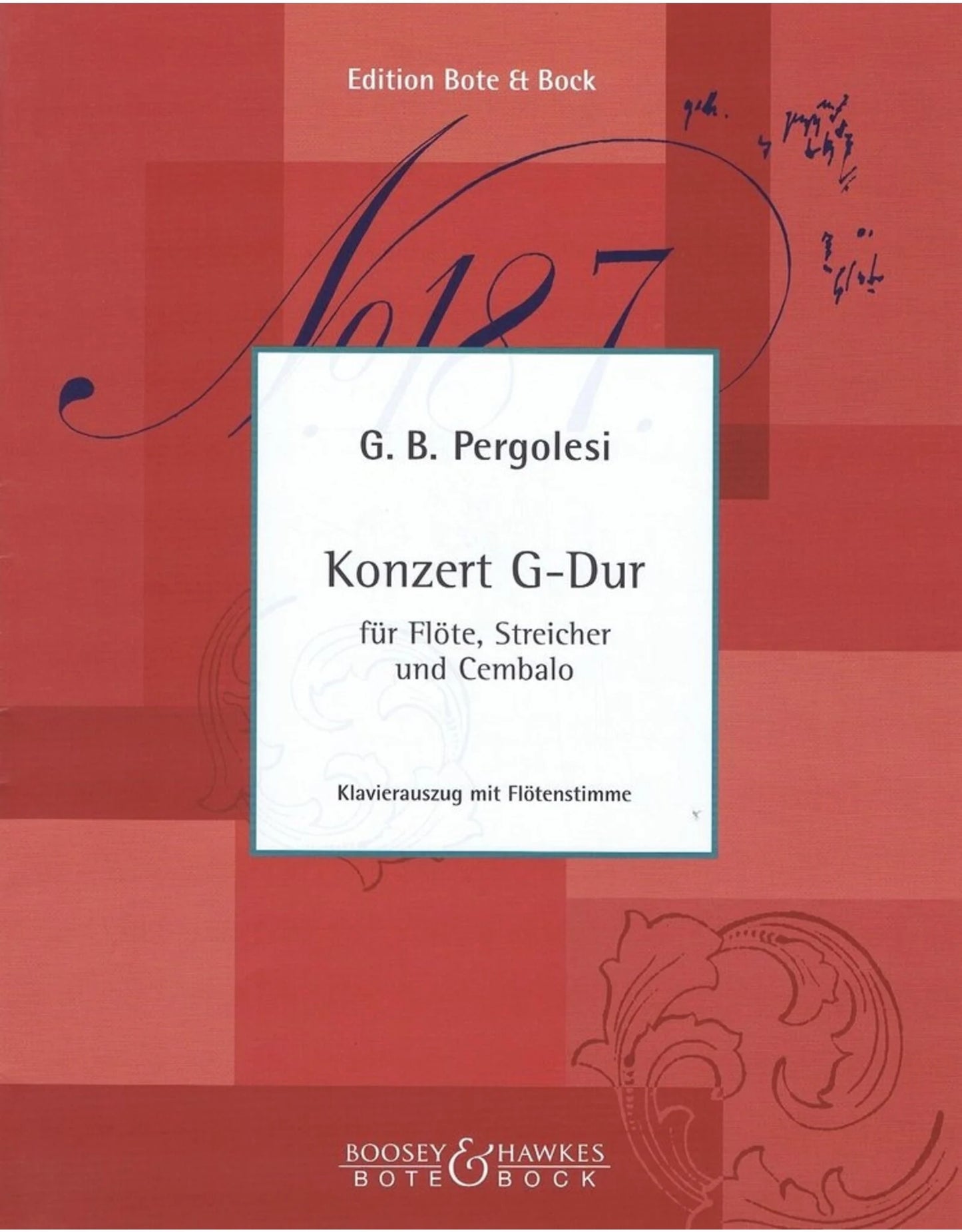 Pergolesi- Concerto in G Major for Flute and Piano (Boosey & Hawkes)