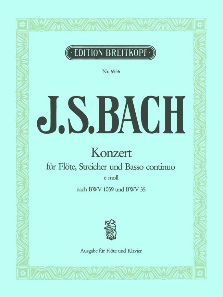 JS Bach Concerto BWV1059 in E Minor after BWV35-Flute and Keyboard
