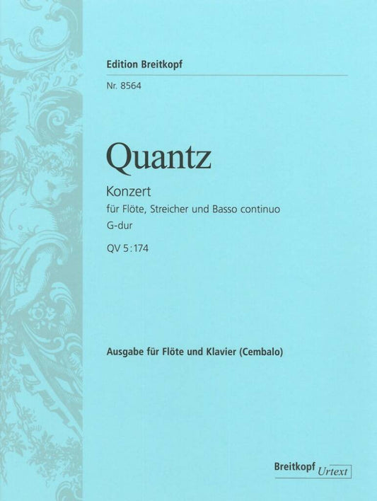 Quantz- Concerto in G QV 5:174 for Flute and Piano (Breitkopf und Härtel)