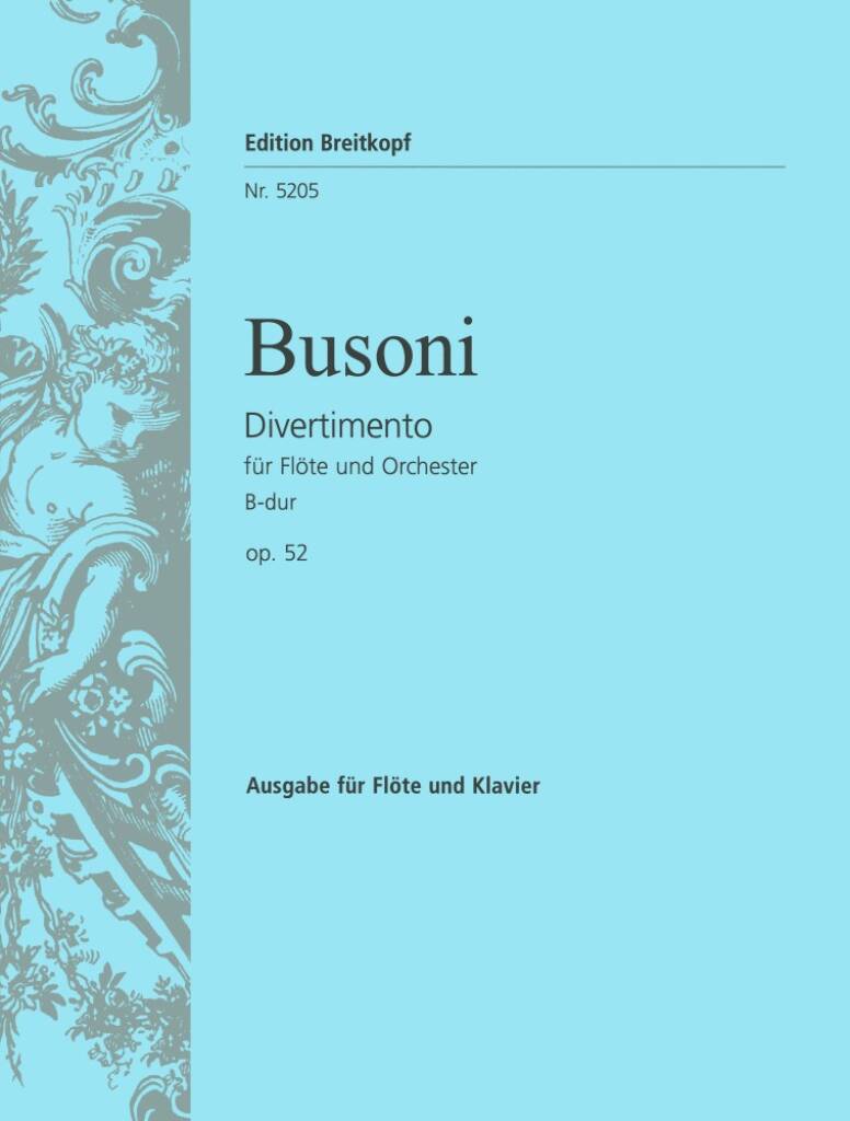 Busoni Divertimento Bb Major Op 52- Flute and Piano-Breitkopf