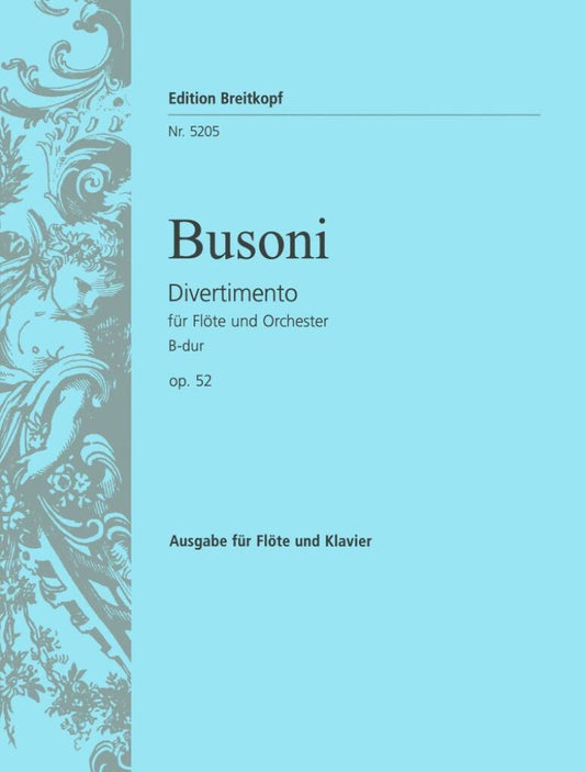 Busoni Divertimento Bb Major Op 52- Flute and Piano-Breitkopf