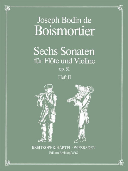 Boismortier Six Sonata op. 51, Book 2 for Flute and Violin