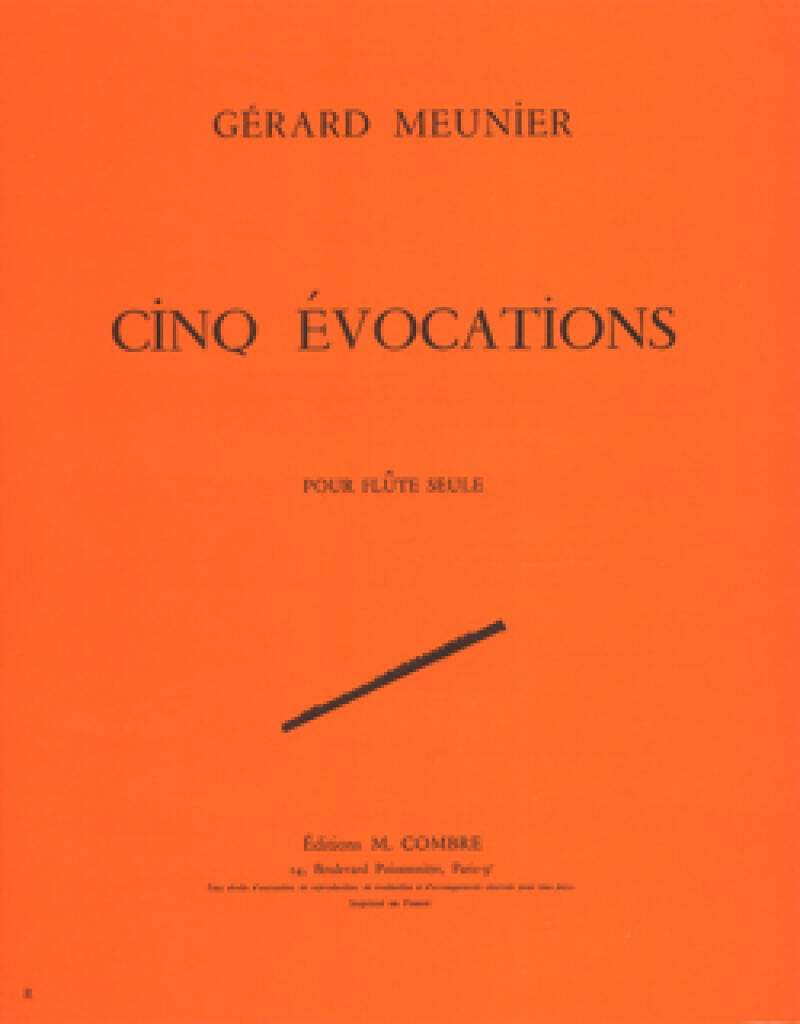 Meunier- Cinq Evocations for Solo Flute