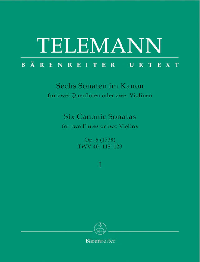 Telemann- Six Canonic Sonatas for Two Flutes or Two Violins, Op. 5