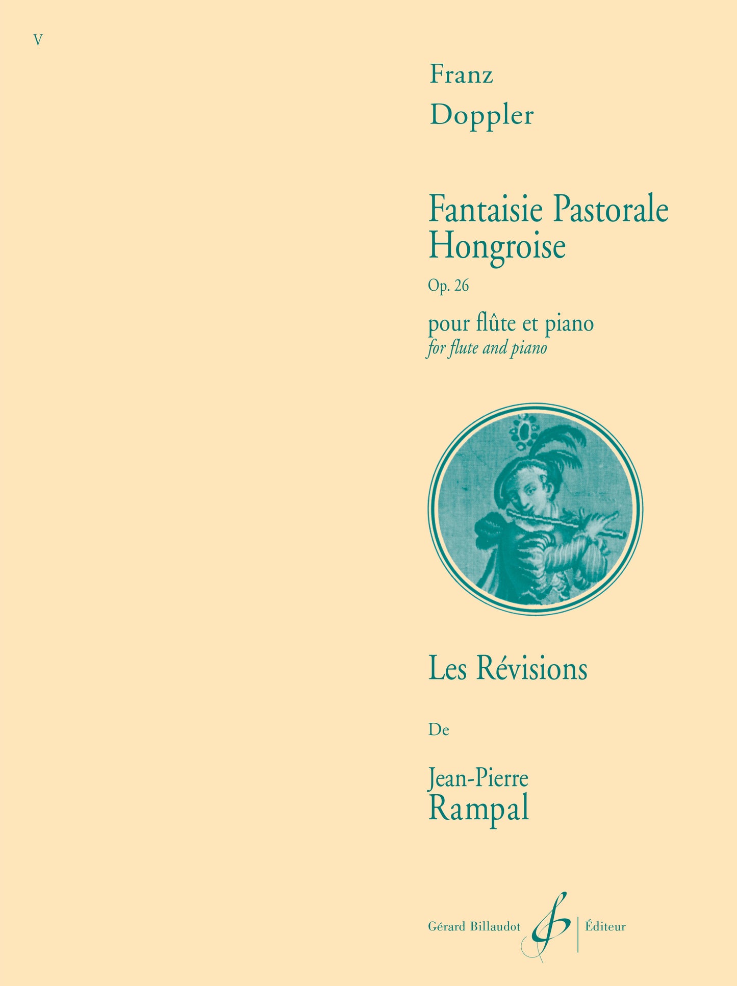 Doppler- Fantaisie Pastorale Hongroise Op. 26 for Flute and Piano (Billaudot)