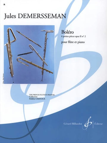 Demersseman- Bolero from 6 Petites pièces Op. 2 no. 2 for Flute and Piano