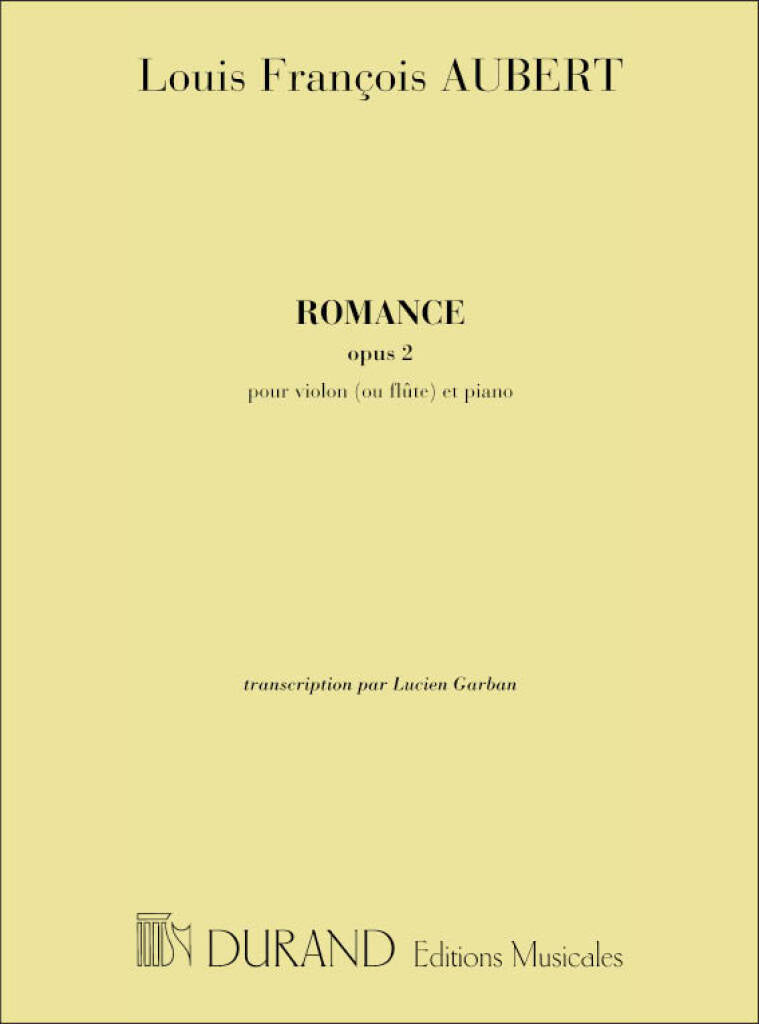 Aubert Romance Op 2 For Flute and Piano
