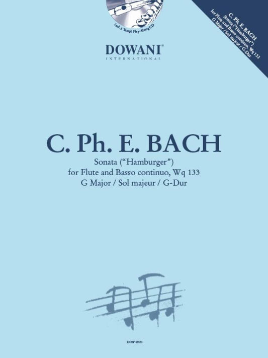 CPE Bach Hamburger Sonata in G Wq133 for Flute and Basso Continuo with CD