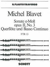 Blavet Sonata No 3 in E Minor Op II for Flute & Basso Continuo