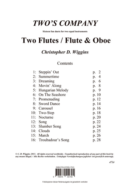 Wiggins- Two's Company: Sixteen Little Duets for two equal instruments