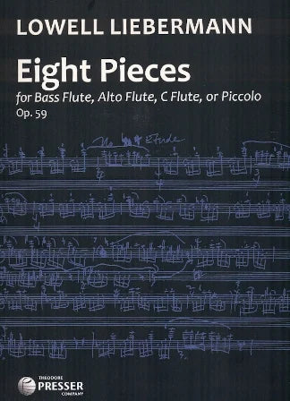 Liebermann- Eight Pieces Op. 59 for Solo Bass Flute, or Alto Flute, or C Flute, or Piccolo