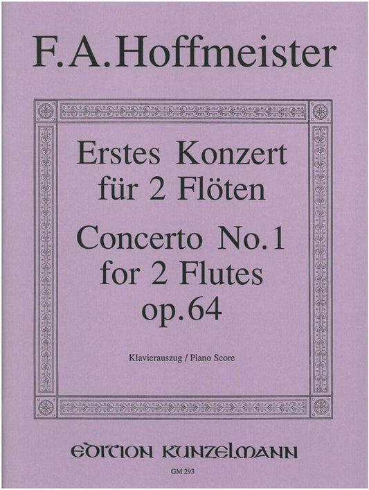 Hoffmeister- Concerto No. 1 Op. 64 for Two Flutes and Piano