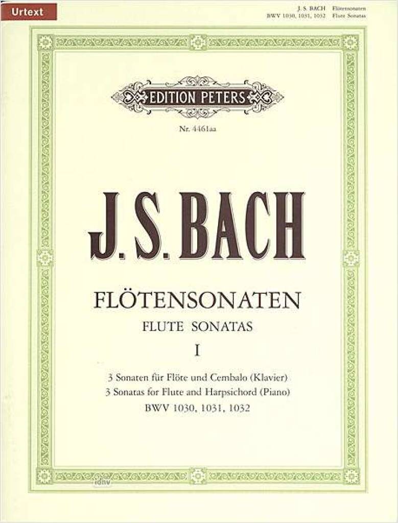 JS Bach Flute Sonatas BWV 1030-1032 - Peters Edition