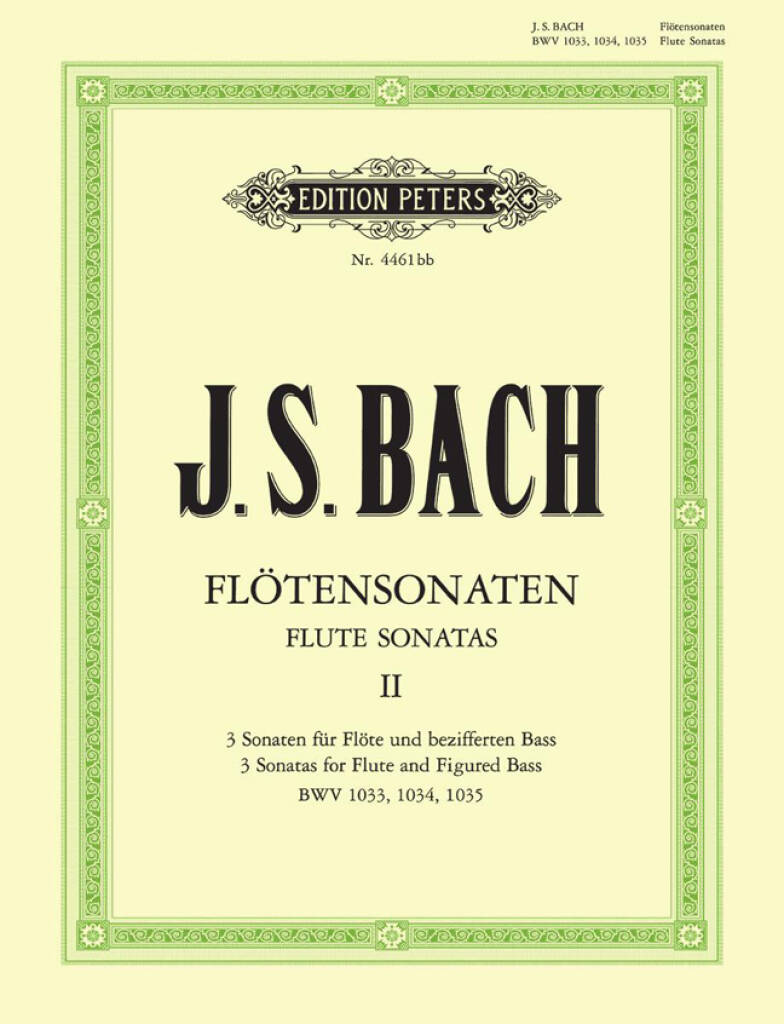 JS Bach Flute Sonatas BWV 1033-1035 - Peters Edition