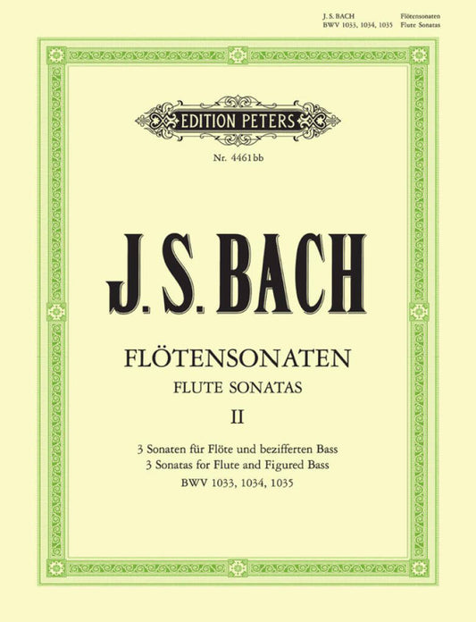 JS Bach Flute Sonatas BWV 1033-1035 - Peters Edition