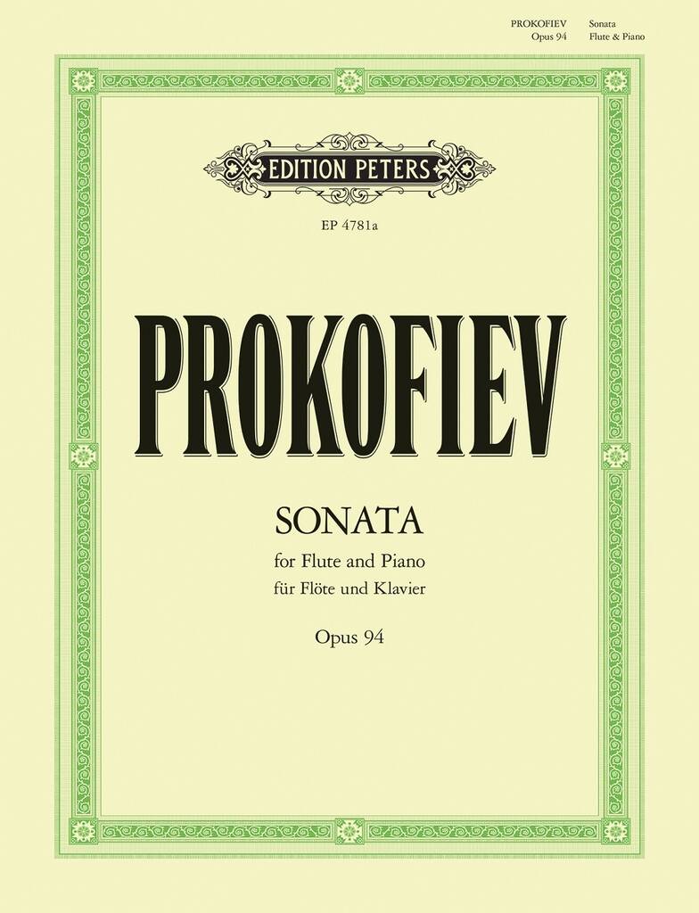 Prokofiev- Sonata No 2 Opus 94 for Flute and Piano (Peters)