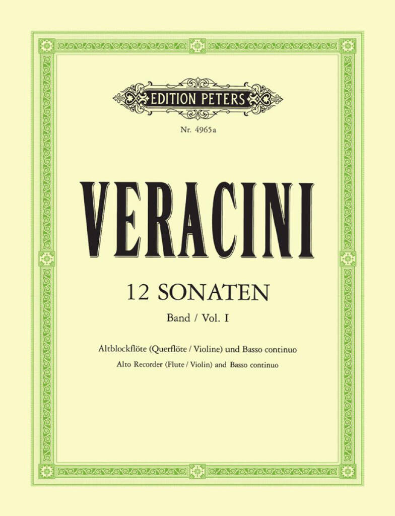 Veracini- 12 Sonatas for Flute and Basso Continuo