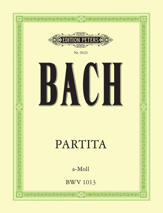 JS Bach Partita in A minor BWV 1013 for Solo Flute- Edition Peters