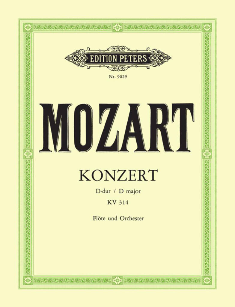 Mozart- Concerto No 2 in D Major KV314 for Flute and Piano (Edition Peters)