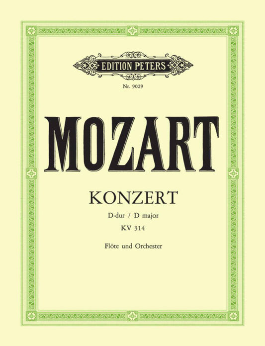 Mozart- Concerto No 2 in D Major KV314 for Flute and Piano (Edition Peters)