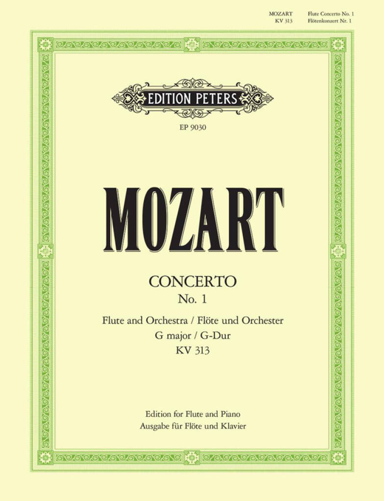 Mozart- Concerto No 1 in G Major KV313 for Flute and Piano (Edition Peters)