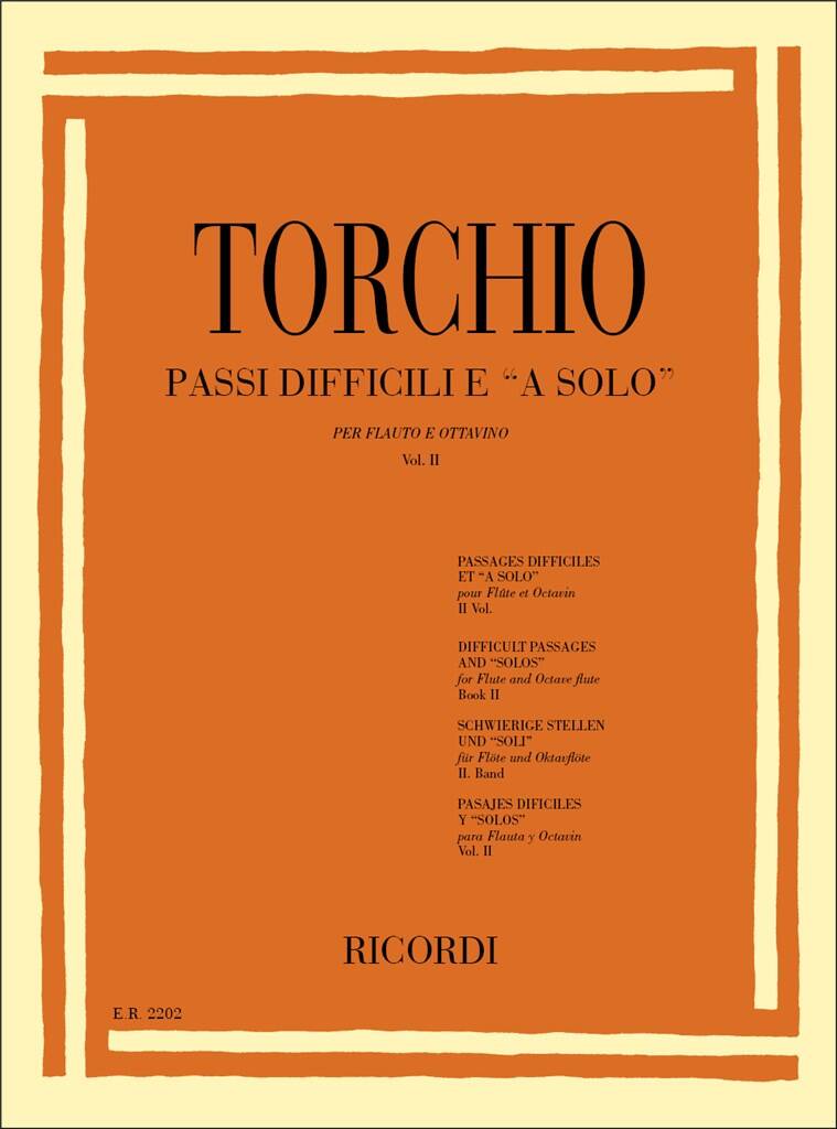 Torchio- Difficult Passages for Solo Flute and Piccolo from Orchestral Repertoire