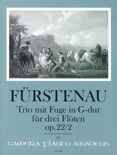 Furstenau- Trio and Fugue in A major for Three Flutes Op.22 No.1