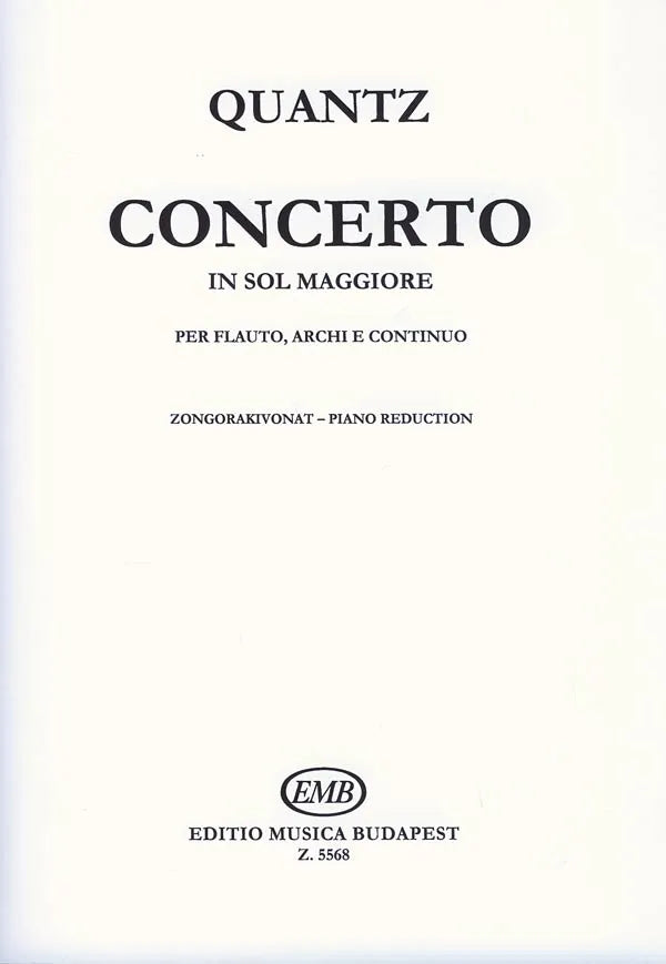 Quantz- Concerto in G for Flute and Piano (EMB)