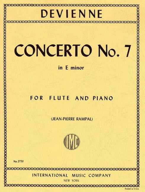 Devienne- Concerto No 7 in E Minor for Flute and Piano (Amadeus)