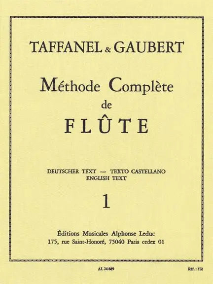 Taffanel/Gaubert- Méthode Complète de Flûte (Leduc)