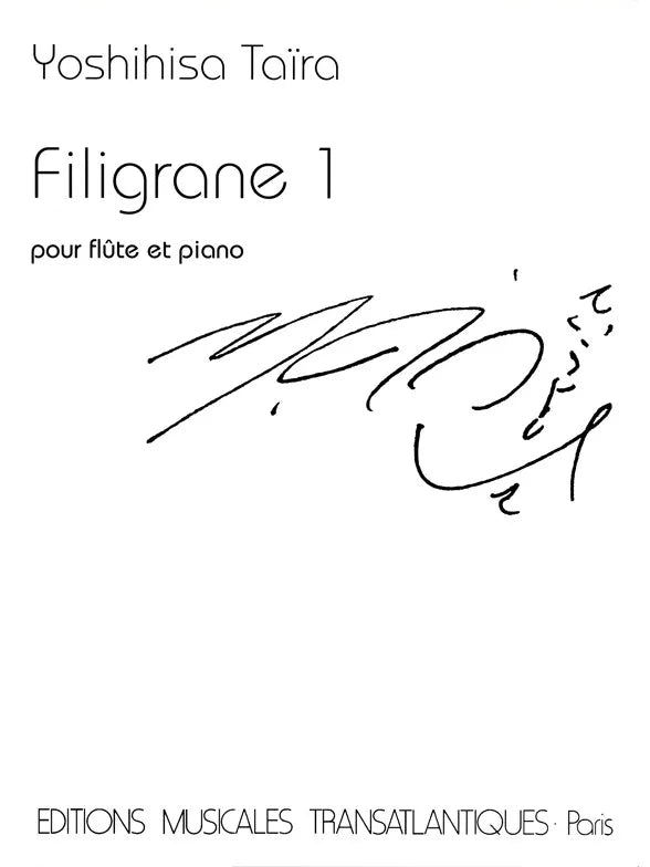 Taïra- Filigrane 1 for Flute and Piano