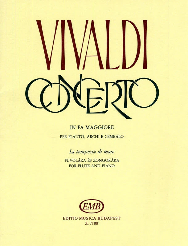 Vivaldi- Concerto in F Major RV433 for Flute and Piano (EMB)